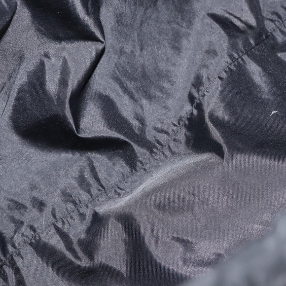 CELINE Tote Bag Nylon Enamel 2way Black Gold Auth BA6881