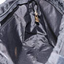 CELINE Tote Bag Nylon Enamel 2way Black Gold Auth BA6881-18