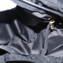 CELINE Tote Bag Nylon Enamel 2way Black Gold Auth BA6881-20