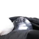 CELINE Tote Bag Nylon Enamel 2way Black Gold Auth BA6881-21