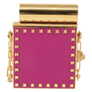 VALENTINO Lipstick Holder Cosmetic Pouch metal Pink Auth BA6885-13