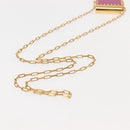 VALENTINO Lipstick Holder Cosmetic Pouch metal Pink Auth BA6885-7