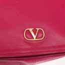 VALENTINO Shoulder Bag Leather Pink Auth BA6886-17