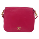 VALENTINO Shoulder Bag Leather Pink Auth BA6886-13
