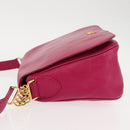 VALENTINO Shoulder Bag Leather Pink Auth BA6886-4