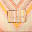 VALENTINO Studs Backpack Nylon Leather Beige Orange Auth BA6887-19