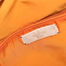 VALENTINO Studs Backpack Nylon Leather Beige Orange Auth BA6887-21
