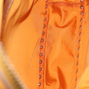 VALENTINO Studs Backpack Nylon Leather Beige Orange Auth BA6887-12