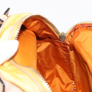 VALENTINO Studs Backpack Nylon Leather Beige Orange Auth BA6887-22
