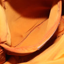 VALENTINO Studs Backpack Nylon Leather Beige Orange Auth BA6887-24