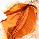 VALENTINO Studs Backpack Nylon Leather Beige Orange Auth BA6887-25