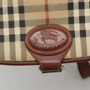 Burberrys Nova Check Shoulder Bag PVC Beige Brown gold Auth BA689-10
