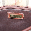 Burberrys Nova Check Shoulder Bag PVC Beige Brown gold Auth BA689-17