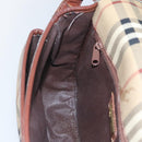 Burberrys Nova Check Shoulder Bag PVC Beige Brown gold Auth BA689-19