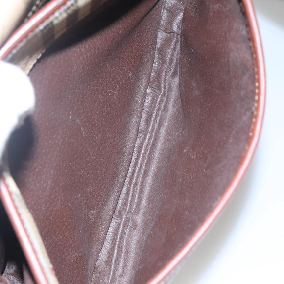 Burberrys Nova Check Shoulder Bag PVC Beige Brown gold Auth BA689