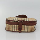 Burberrys Nova Check Shoulder Bag PVC Beige Brown gold Auth BA689-5