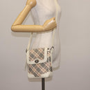 BURBERRY Nova Check Shoulder Bag Canvas Beige White Auth BA6890-22
