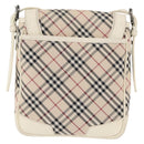 BURBERRY Nova Check Shoulder Bag Canvas Beige White Auth BA6890-2