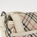 BURBERRY Nova Check Shoulder Bag Canvas Beige White Auth BA6890-3