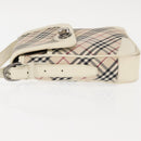 BURBERRY Nova Check Shoulder Bag Canvas Beige White Auth BA6890-5