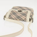 BURBERRY Nova Check Shoulder Bag Canvas Beige White Auth BA6890-7