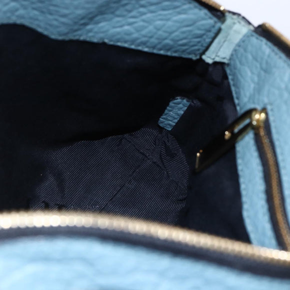 BURBERRY Shoulder Bag Leather Blue Auth BA6891