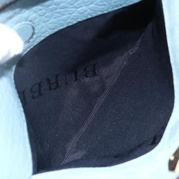 BURBERRY Shoulder Bag Leather Blue Auth BA6891