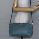 BURBERRY Shoulder Bag Leather Blue Auth BA6891-23