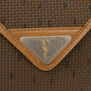 SAINT LAURENT Shoulder Bag PVC Leather Beige Auth BA6893-10