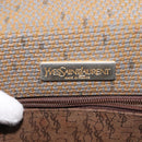 SAINT LAURENT Shoulder Bag PVC Leather Beige Auth BA6893-17