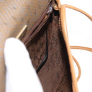 SAINT LAURENT Shoulder Bag PVC Leather Beige Auth BA6893-18