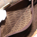 SAINT LAURENT Shoulder Bag PVC Leather Beige Auth BA6893-20