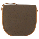 SAINT LAURENT Shoulder Bag PVC Leather Beige Auth BA6893-2