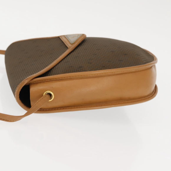 SAINT LAURENT Shoulder Bag PVC Leather Beige Auth BA6893