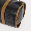 SAINT LAURENT Hand Bag Leather Black Auth BA6894-11