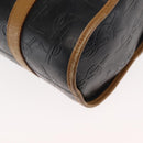 SAINT LAURENT Hand Bag Leather Black Auth BA6894-13