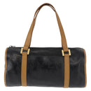 SAINT LAURENT Hand Bag Leather Black Auth BA6894-2