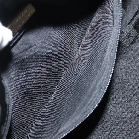 SAINT LAURENT Hand Bag Leather Black Auth BA6894