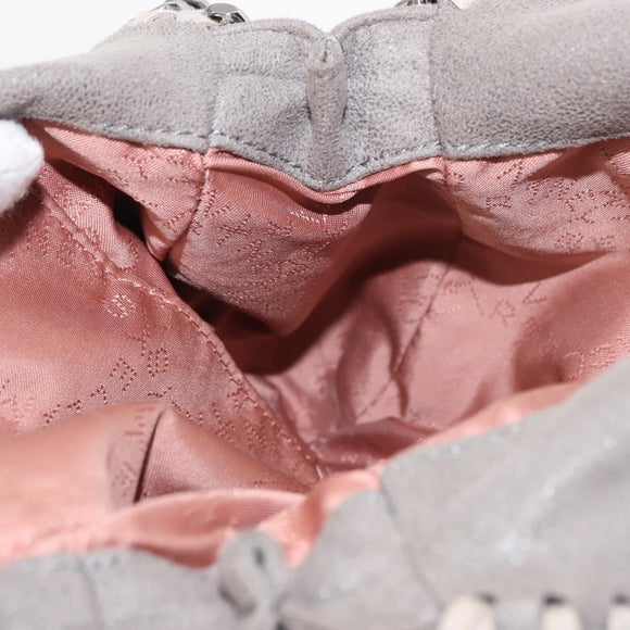 Stella MacCartney Falabella Chain Shoulder Bag polyester 2way Gray Auth BA6896