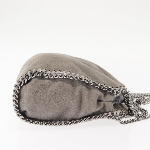 Stella MacCartney Falabella Chain Shoulder Bag polyester 2way Gray Auth BA6896