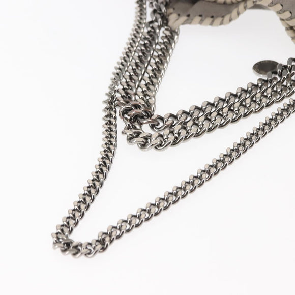 Stella MacCartney Falabella Chain Shoulder Bag polyester 2way Gray Auth BA6896
