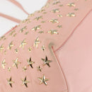 Jimmy Choo Studs Tote Bag Leather Pink Auth BA6901-9