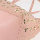 Jimmy Choo Studs Tote Bag Leather Pink Auth BA6901-14