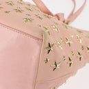 Jimmy Choo Studs Tote Bag Leather Pink Auth BA6901-16