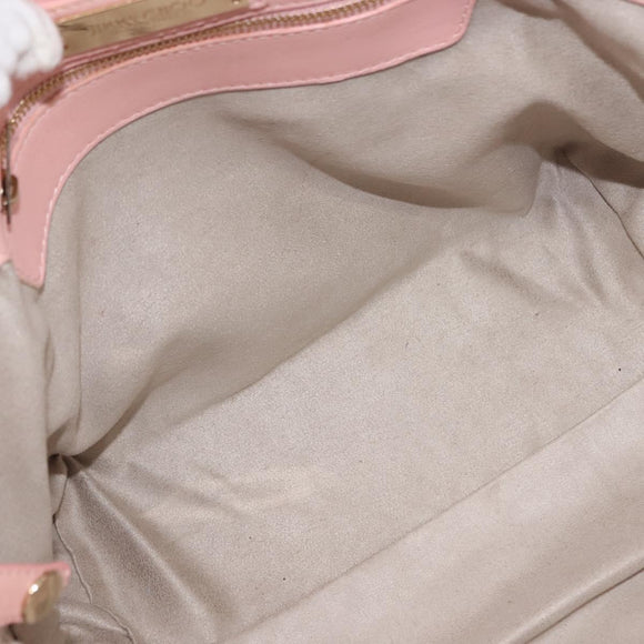 Jimmy Choo Studs Tote Bag Leather Pink Auth BA6901