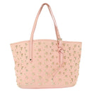 Jimmy Choo Studs Tote Bag Leather Pink Auth BA6901-13