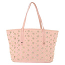 Jimmy Choo Studs Tote Bag Leather Pink Auth BA6901-2