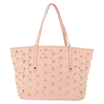 Jimmy Choo Studs Tote Bag Leather Pink Auth BA6901 - 0