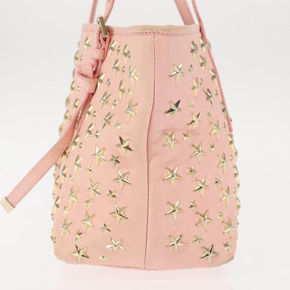 Jimmy Choo Studs Tote Bag Leer Roze Origineel BA6901