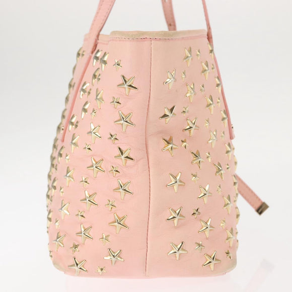 Jimmy Choo Studs Tote Bag Leer Roze Origineel BA6901